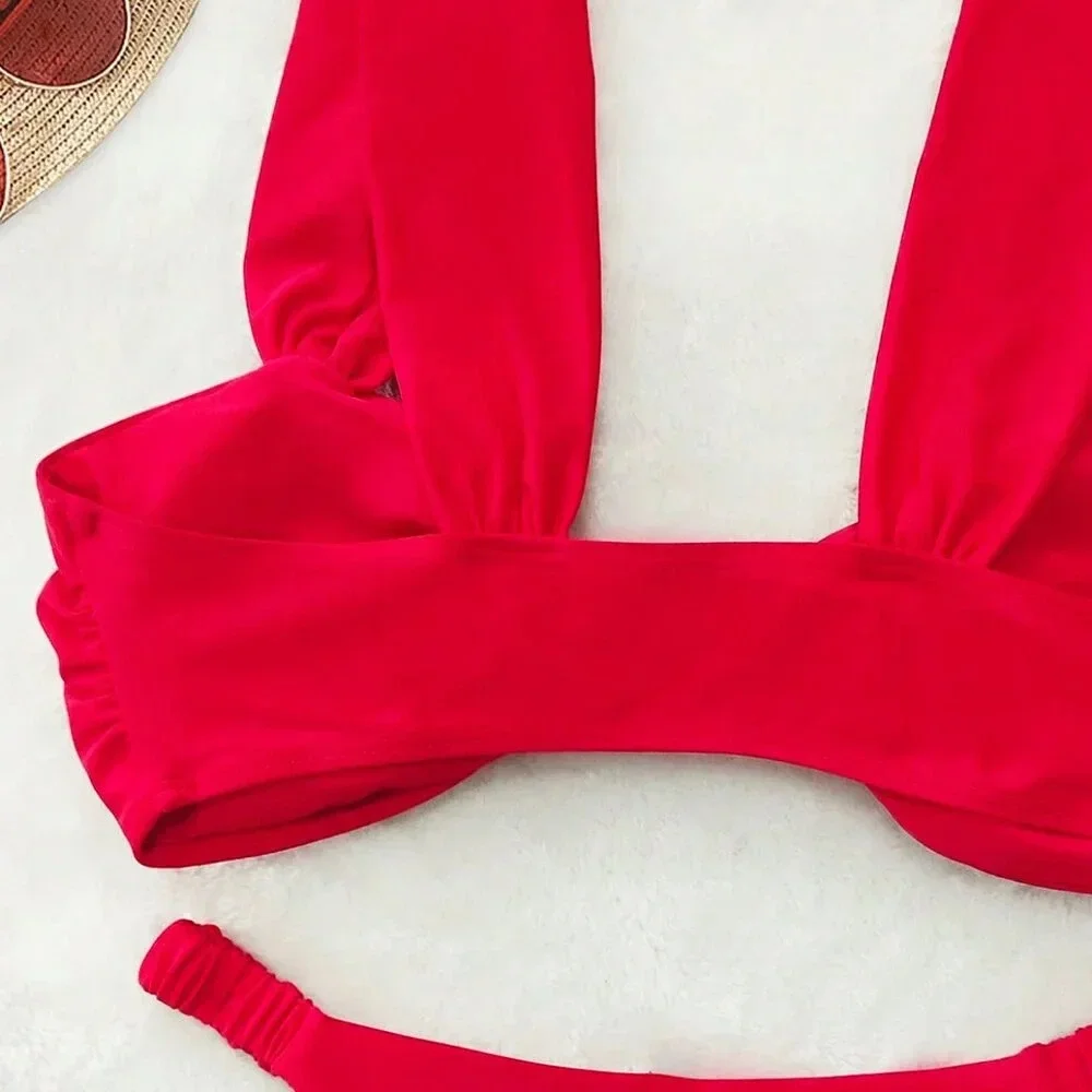 Red Sexy Women's 2 piece Bikini Set cruise swim beach vacation